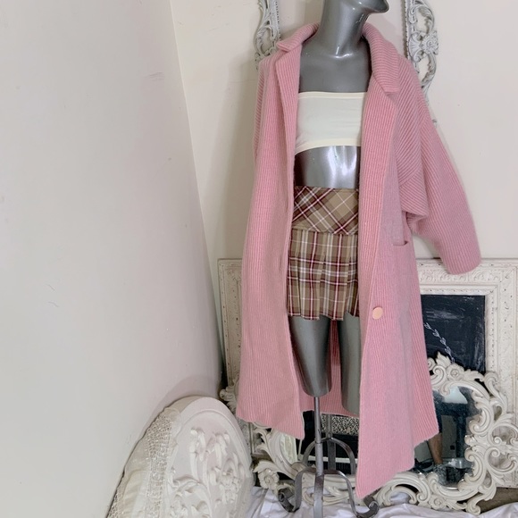 Pink Full Length Sweater Cardigan - Picture 12 of 13